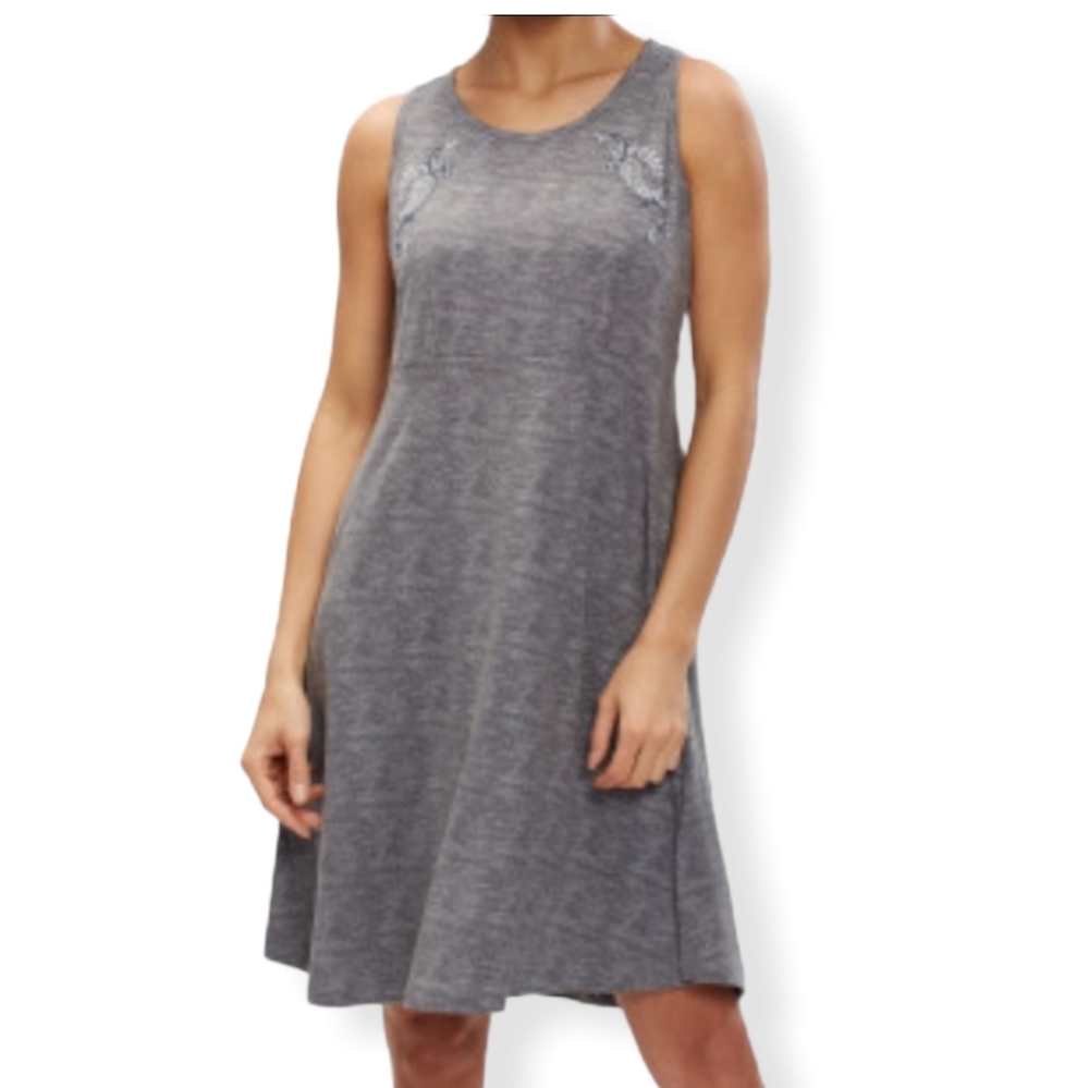 New soft scoop neckline peasley comfortable dress
